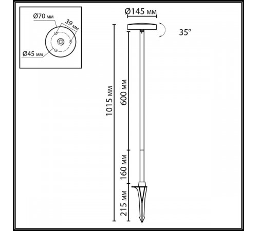 Ландшафтный светильник Odeon Light Nature Disc 7189/6GLA