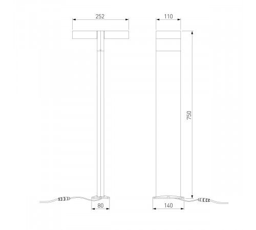 Ландшафтный светильник Elektrostandard Twin 35170/F черный 4690389219443 a072076