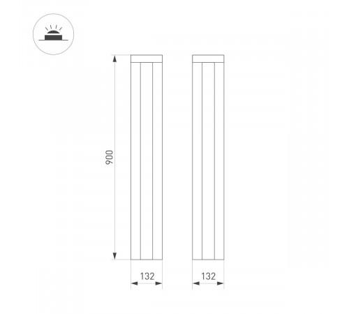 Ландшафтный светильник Arlight LGD-FLINT-BOLL-H900-18W Warm3000 (BK, 45 deg, 230V) 050733