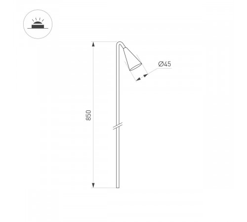 Ландшафтный светильник Arlight KT-HAREBELL-BOLL-H850-3W Warm3000 (BK, 40 deg, 24V) 050689 Ландшафтный светильник Arlight KT-HAREBELL-BOLL-H850-3W Warm3000 (BK, 40 deg, 24V) 050689