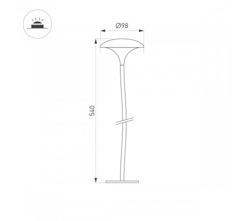 Ландшафтный светильник Arlight KT-MUCENA-BOLL-B-H540-4W Warm3000 (WH, 100 deg, 24V) 056054 Ландшафтный светильник Arlight KT-MUCENA-BOLL-B-H540-4W Warm3000 (WH, 100 deg, 24V) 056054