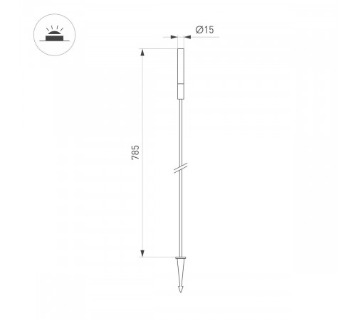 Ландшафтный светильник Arlight KT-CATALI-BOLL-H785-0.5W Warm3000 (BK, 160 deg, 24V) 050682 Ландшафтный светильник Arlight KT-CATALI-BOLL-H785-0.5W Warm3000 (BK, 160 deg, 24V) 050682