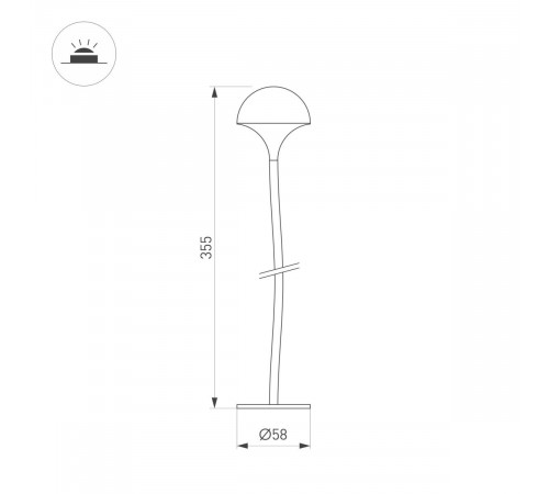 Ландшафтный светильник Arlight KT-MUCENA-BOLL-A-H350-1W Warm3000 (WH, 85 deg, 24V) 050669 Ландшафтный светильник Arlight KT-MUCENA-BOLL-A-H350-1W Warm3000 (WH, 85 deg, 24V) 050669