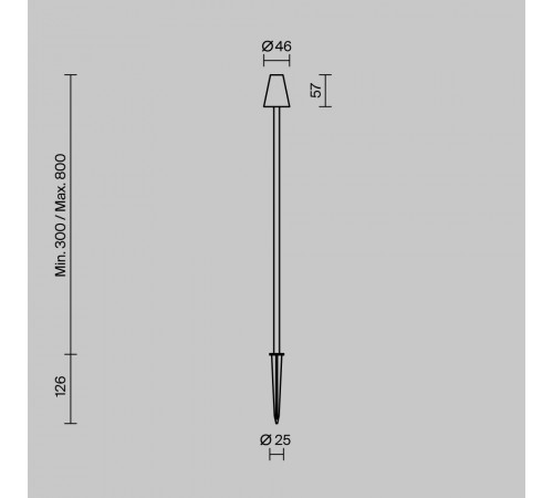 Ландшафтный светильник Maytoni Cane O504FL-L1B3K1