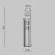 Ландшафтный светильник с блоком розеток Maytoni Amas O506FL-01B