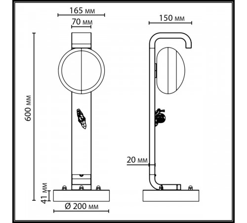 Ландшафтный светильник Odeon Light Nature Luma 5434/1F