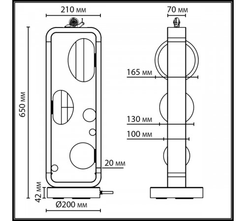 Ландшафтный светильник Odeon Light Nature Luma 5434/3FB