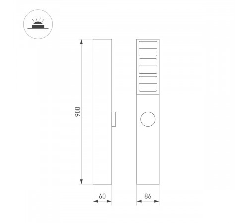 Ландшафтный светильник Arlight LGD-TILLIS-BOLL-SOCKET-H900-12W Warm3000 (GR, 92 deg, 230V) 055038 Ландшафтный светильник Arlight LGD-TILLIS-BOLL-SOCKET-H900-12W Warm3000 (GR, 92 deg, 230V) 055038
