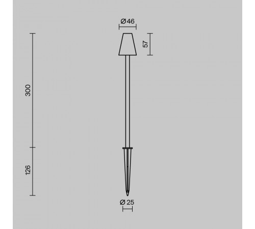 Ландшафтный светильник Maytoni Cane O504FL-L1B3K