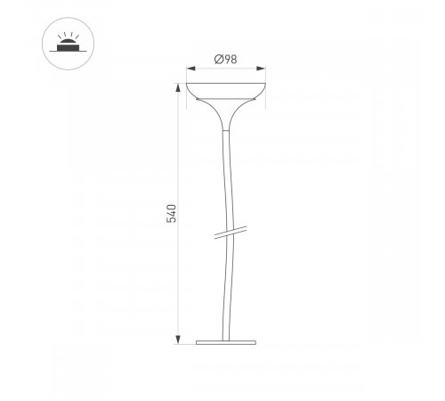 Ландшафтный светильник Arlight KT-MUCENA-BOLL-C-H540-4W Warm3000 (WH, 100 deg, 24V) 056055 Ландшафтный светильник Arlight KT-MUCENA-BOLL-C-H540-4W Warm3000 (WH, 100 deg, 24V) 056055