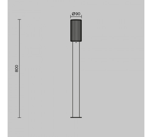Ландшафтный светильник Maytoni Rib O502FL-01B1