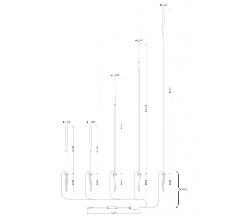 Ландшафтный светильник Arte Lamp Muster A1083PA-5BK