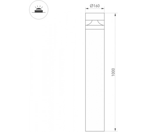 Ландшафтный светильник Arlight LGD-GUIDE-BOLL-H1000-20W Warm3500-MIX (GR, 280 deg, 230V) 047690 Ландшафтный светильник Arlight LGD-GUIDE-BOLL-H1000-20W Warm3500-MIX (GR, 280 deg, 230V) 047690