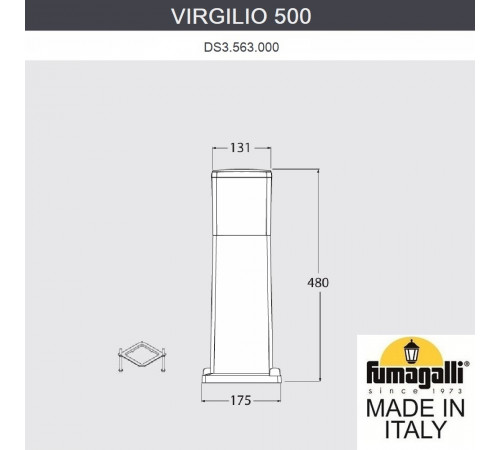 Ландшафтный светильник Fumagalli Virgilio DS3.563.000.AYF1R Ландшафтный светильник Fumagalli Virgilio DS3.563.000.AYF1R