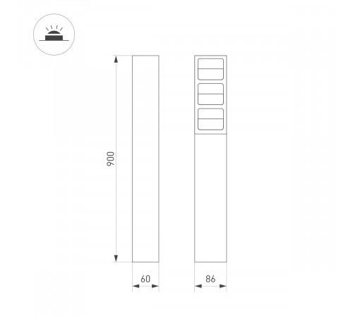 Ландшафтный светильник Arlight LGD-TILLIS-BOLL-H900-12W Warm3000 (GR, 92 deg, 230V) 050729 Ландшафтный светильник Arlight LGD-TILLIS-BOLL-H900-12W Warm3000 (GR, 92 deg, 230V) 050729