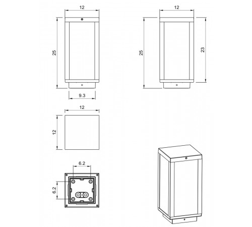 Ландшафтный светильник Arte Lamp Belfast A4559FN-1BK