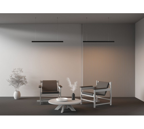 Линейный подвесной светильник Maytoni Technical 3000K 35x35 (Черный, 1 м) LL312011