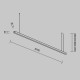 Линейный подвесной светильник Maytoni Technical 3000K 35x35 (Серебро, 2 м) LL312007
