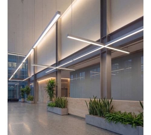 Линейный подвесной модульный светильник Uniel ULO-N10A-40W/4000K/L120 IP40 WHITE UL-00013255