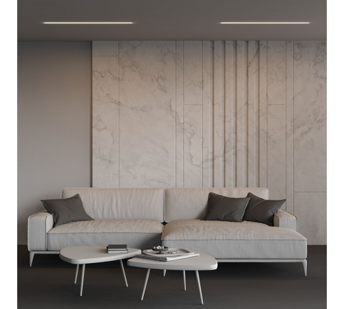 Линейный встраиваемый светильник Maytoni Technical 3000K 50x35 (Серебро, 1 м) LL313003