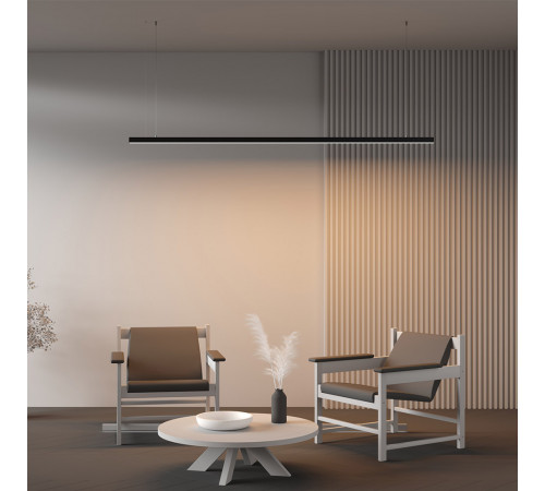 Линейный подвесной светильник Maytoni Technical 3000K 35x35 (Черный, 2 м) LL312015