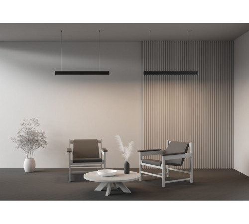 Линейный подвесной светильник Maytoni Technical 4000K 35x67 (Черный, 1 м) LL312044