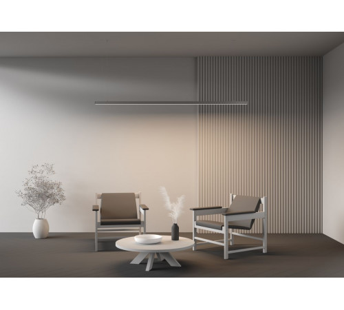 Линейный подвесной светильник Maytoni Technical 3000K 35x35 (Серебро, 2 м) LL312007