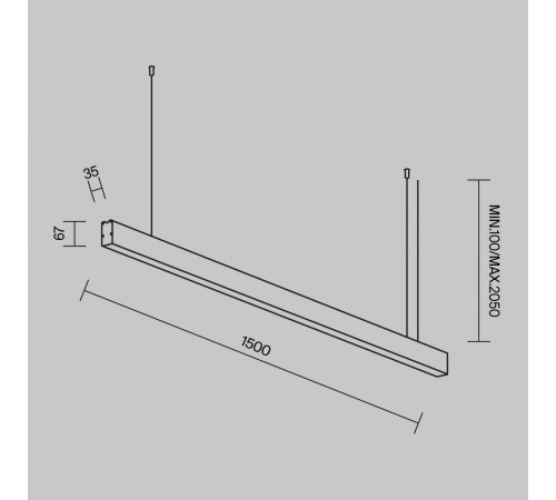 Линейный подвесной светильник Maytoni Technical LL312045