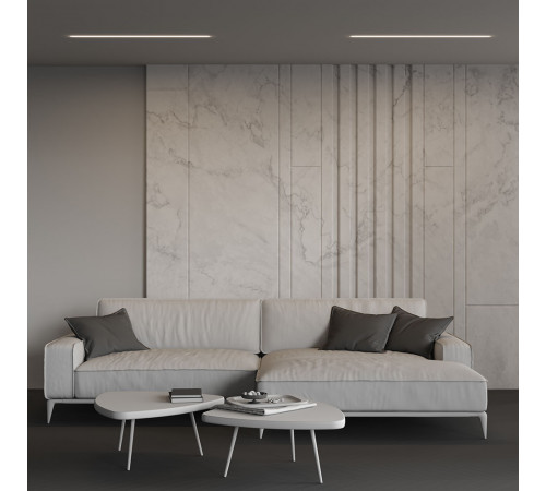 Линейный встраиваемый светильник Maytoni Technical 4000K 50x35 (Серебро, 1 м) LL313004