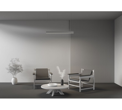 Линейный подвесной светильник Maytoni Technical 4000K 35x67 (Серебро, 1 м) LL312036