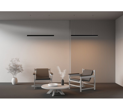 Линейный подвесной светильник Maytoni Technical 3000K 50x50 (Черный, 1 м) LL312027