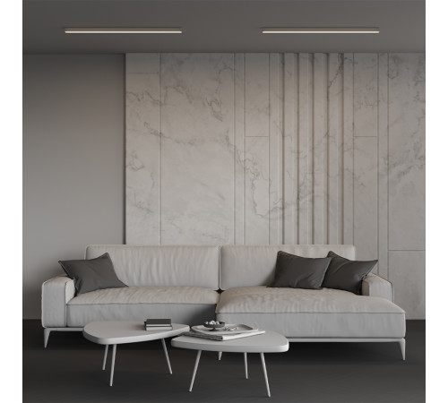 Линейный накладной светильник Maytoni Technical 3000K 35x35 (Серебро, 1 м) LL311003