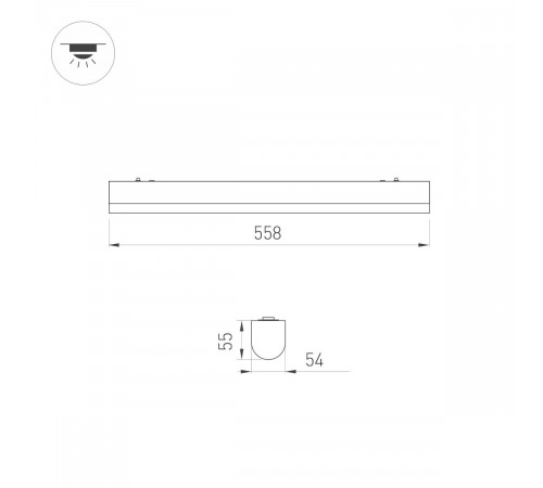 Накладной светильник Arlight ALT-LARGO-EMERGENCY-558-18W Warm3000 (WH, 60 deg, 230V) (IP65 Пластик) 064181