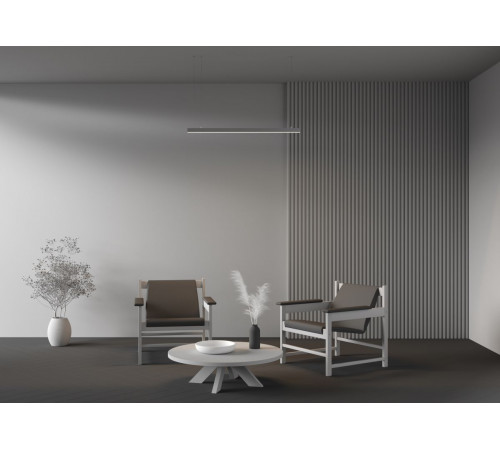 Линейный подвесной светильник Maytoni Technical 4000K 35x35 (Серебро, 1 м) LL312004