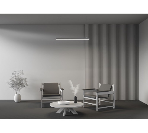 Линейный подвесной светильник Maytoni Technical 4000K 50x50 (Серебро, 1 м) LL312020