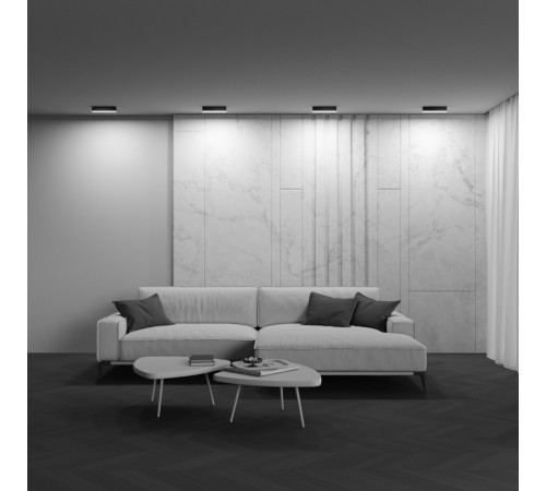 Линейный потолочный светильник Maytoni Basis C068CL-20W3-6K-B Линейный потолочный светильник Maytoni Basis C068CL-20W3-6K-B