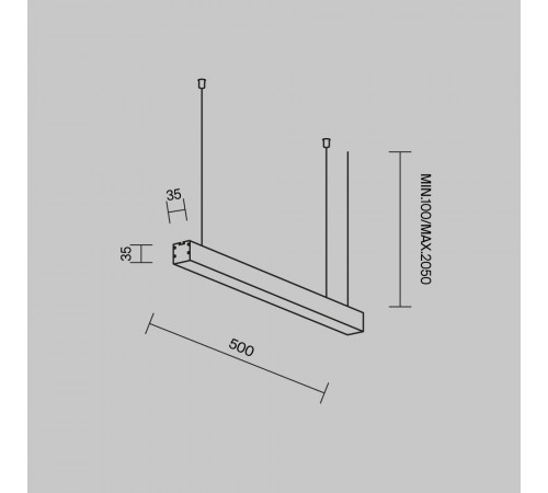 Линейный подвесной светильник Maytoni Technical LL312009