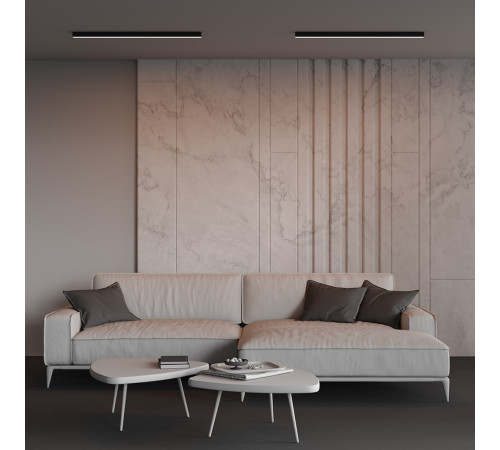 Линейный накладной светильник Maytoni Technical 3000K 35x35 (Черный, 1 м) LL311011