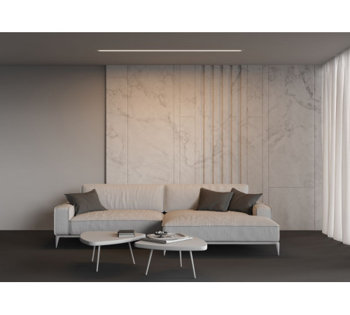 Линейный встраиваемый светильник Maytoni Technical 3000K 50x35 (Серебро, 2 м) LL313007