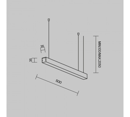Линейный подвесной светильник Maytoni Technical LL312010