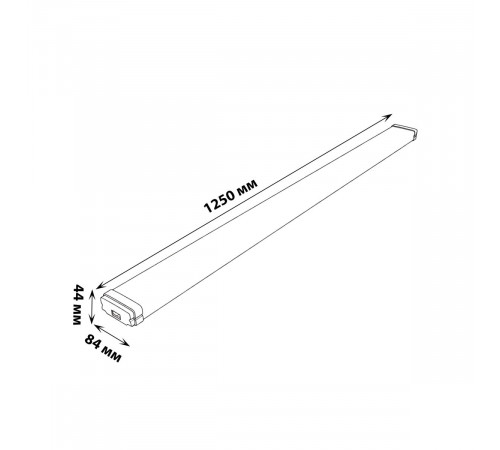 Линейный подвесной светильник Uniel ULO-K21A 40W/5000K/L125/K IP65 WHITE UL-00013701