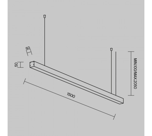 Линейный подвесной светильник Maytoni Technical LL312021