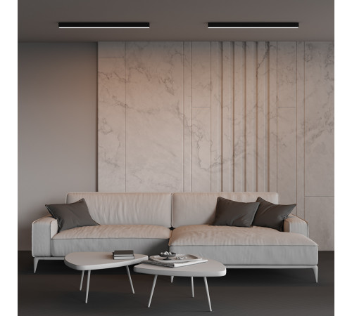 Линейный накладной светильник Maytoni Technical 3000K 50x50 (Черный, 1 м) LL311027