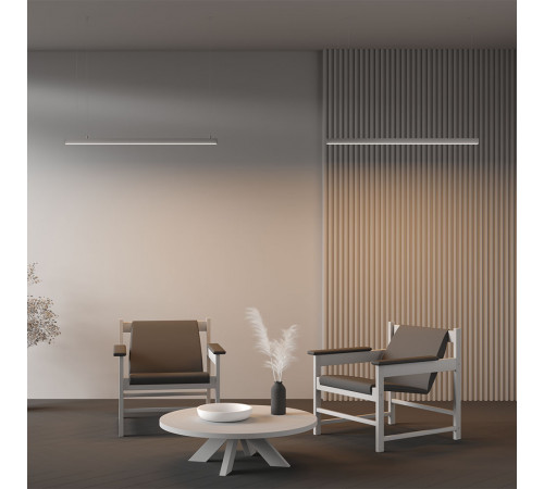 Линейный подвесной светильник Maytoni Technical 3000K 35x35 (Серебро, 1 м) LL312003