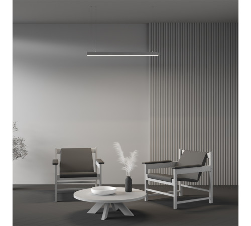 Линейный подвесной светильник Maytoni Technical 4000K 50x50 (Серебро, 1 м) LL312020