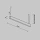 Линейный подвесной светильник Maytoni Technical 3000K 35x67 (Черный, 1 м) LL312043