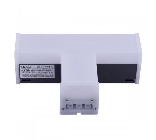 Модульный светильник T-образный Uniel ULO-N11T-10W/4000K IP40 BLACK UL-00013265