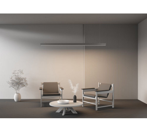 Линейный подвесной светильник Maytoni Technical 4000K 35x67 (Серебро, 2 м) LL312040