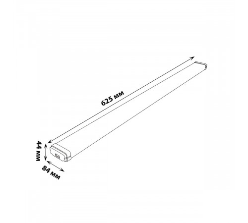 Линейный подвесной светильник Uniel ULO-K21A 20W/5000K/L62/K IP65 WHITE UL-00013699