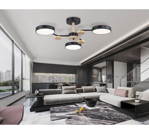Люстра на штанге Ambrella Light Linetech Comfort FL4857 Люстра на штанге Ambrella Light Linetech Comfort FL4857